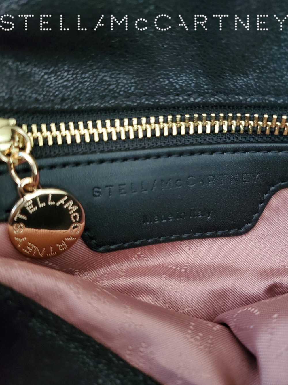 Stella McCartney Mini Falabella Black Gold Fold Over Tote Bag Authenticated - Picture 15 of 16